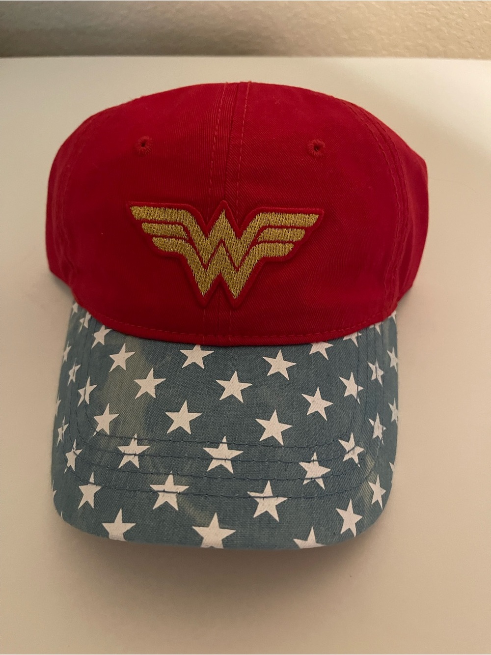 DC Comics Wonder Woman Red & Blue Star Baseball Cap NwT